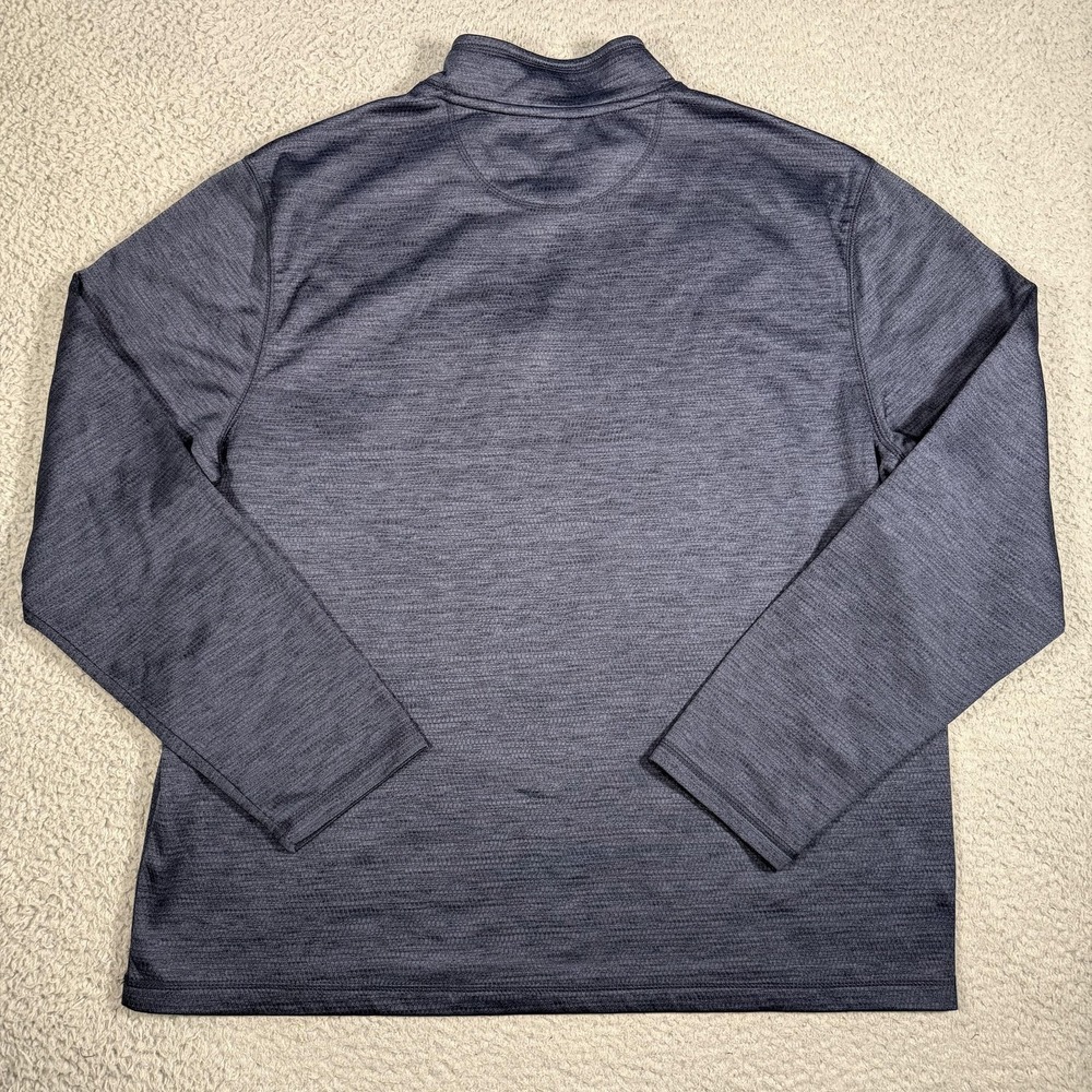G.H. Bass & Co Pullover Mens XL Blue Fleece 1/4 Zip Chest Pocket Sweatshirt - Picture 6 of 14
